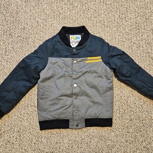 Batman Kids Cotton Jacket - Gray and Navy
